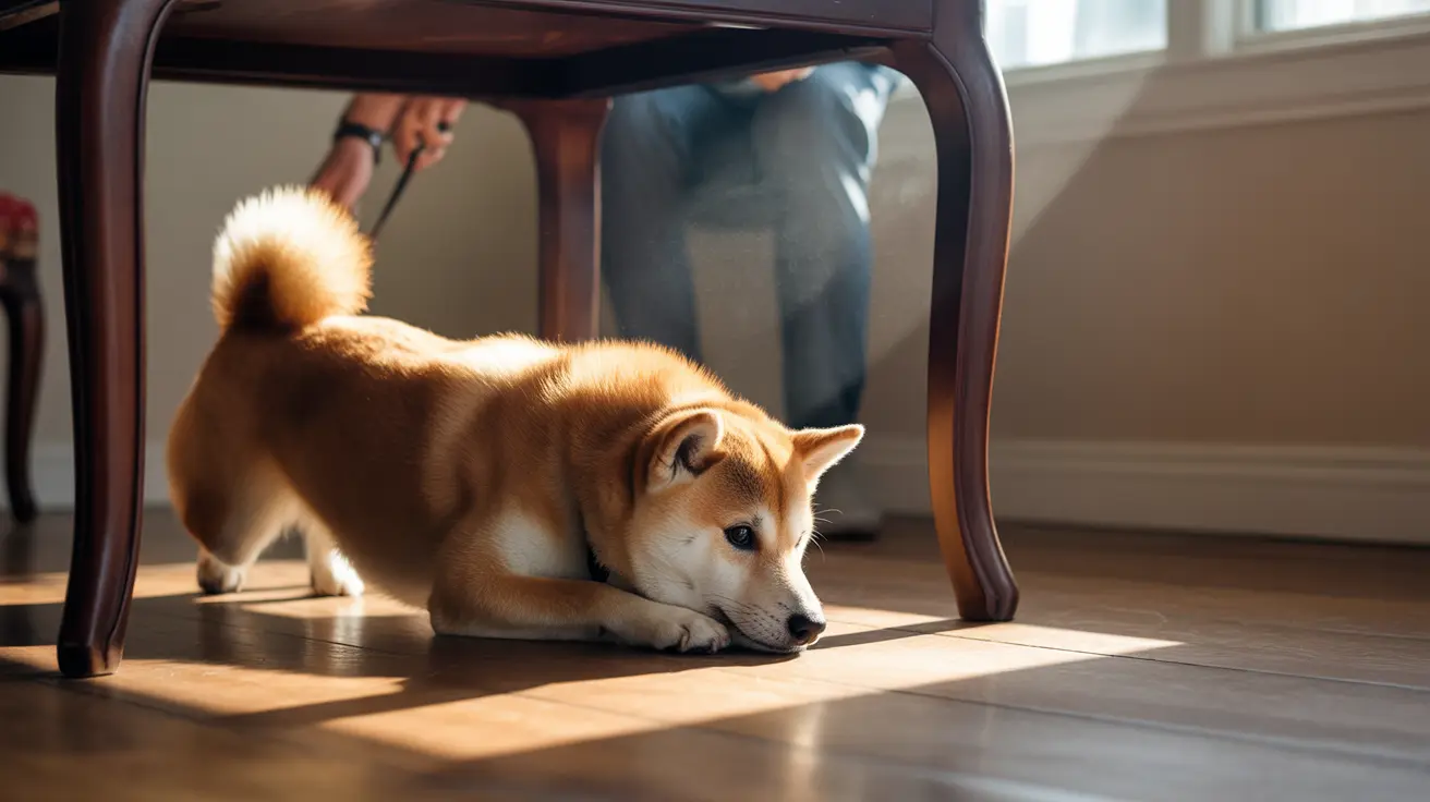 Shiba a peur du vent Shiba a peur du vent